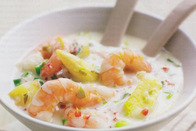 picture of Lemon grass and coconut prawn soup
 Fish